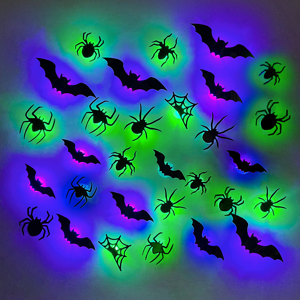 🎃Halloween 3D Spider Bat LED Ambiance Flashing Light👻