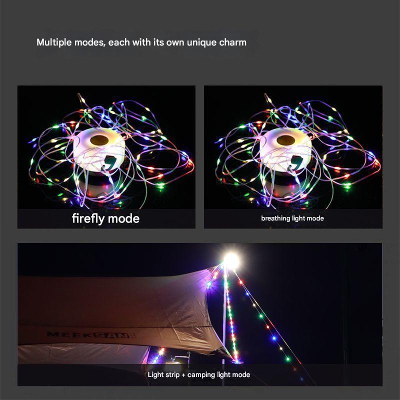 ✨ Tape measure atmosphere light · Rechargeable color string light · Camping essential