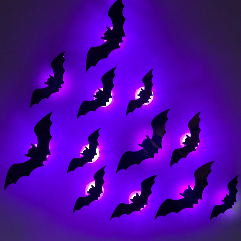 🎃Halloween 3D Spider Bat LED Ambiance Flashing Light👻