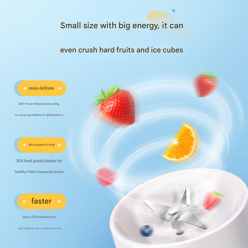 Portable juicer with USB charging · Portable mini juicer · Instant juice and drink on the go