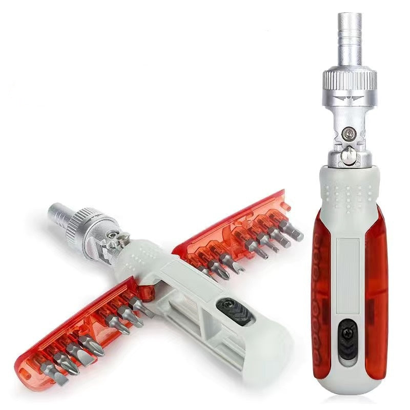 🛠️ 15-in-1 Multi-function Ratchet Screwdriver · Multi-angle Bit Set