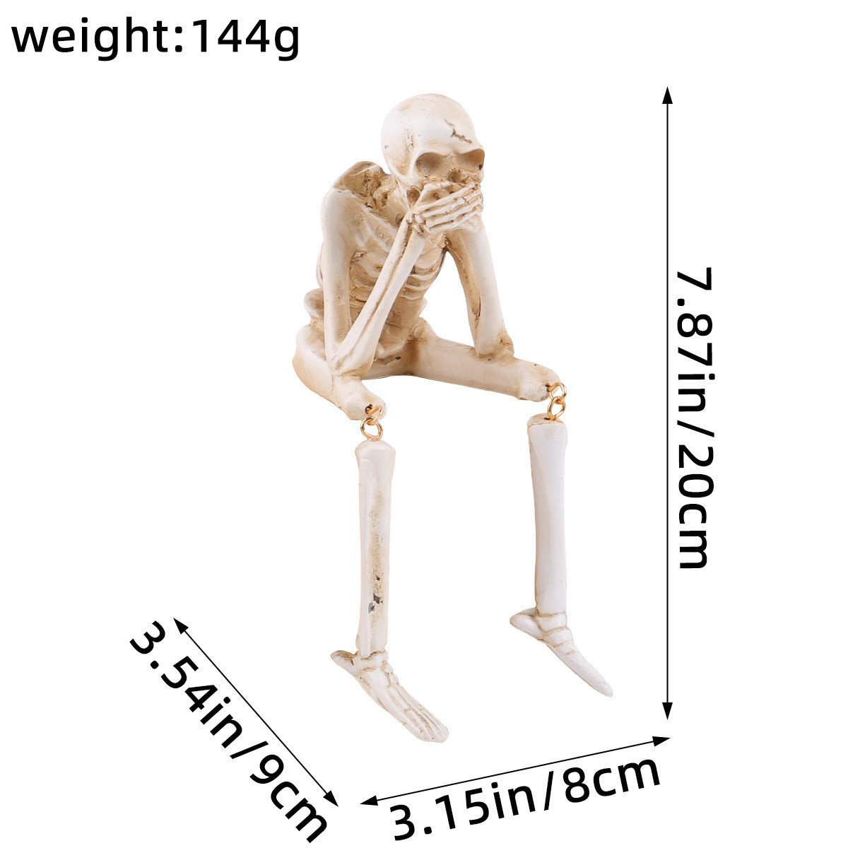 👻New Halloween Leg-Hanging Skeleton 🔥Halloween Resin Ornaments