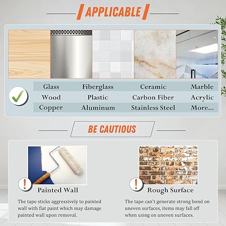 ✨✨Extra Large Double Sided Tape. Clear & Tough Nano Tape. Multipurpose Mounting Tape
