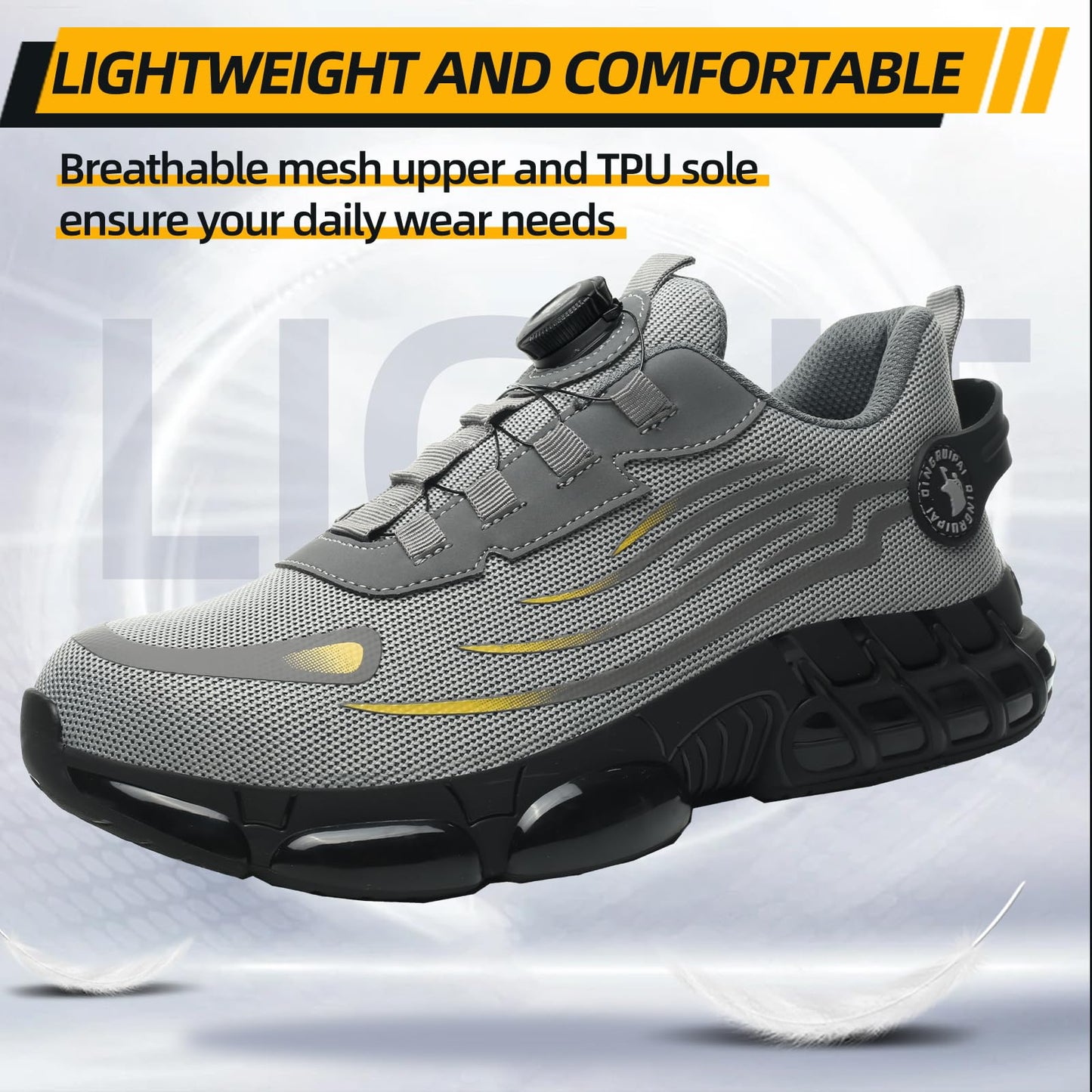👷Safety shoes with dial closure | Impact-resistant and puncture-proof ⚡Lightweight and breathable