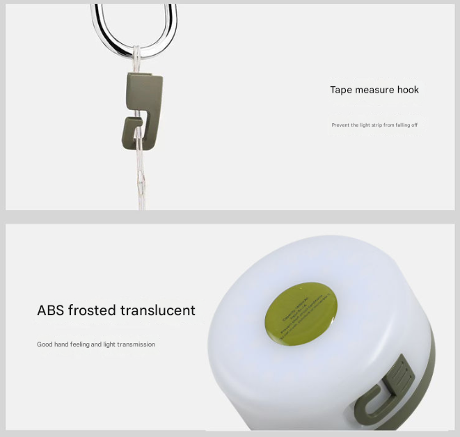✨ Tape measure atmosphere light · Rechargeable color string light · Camping essential