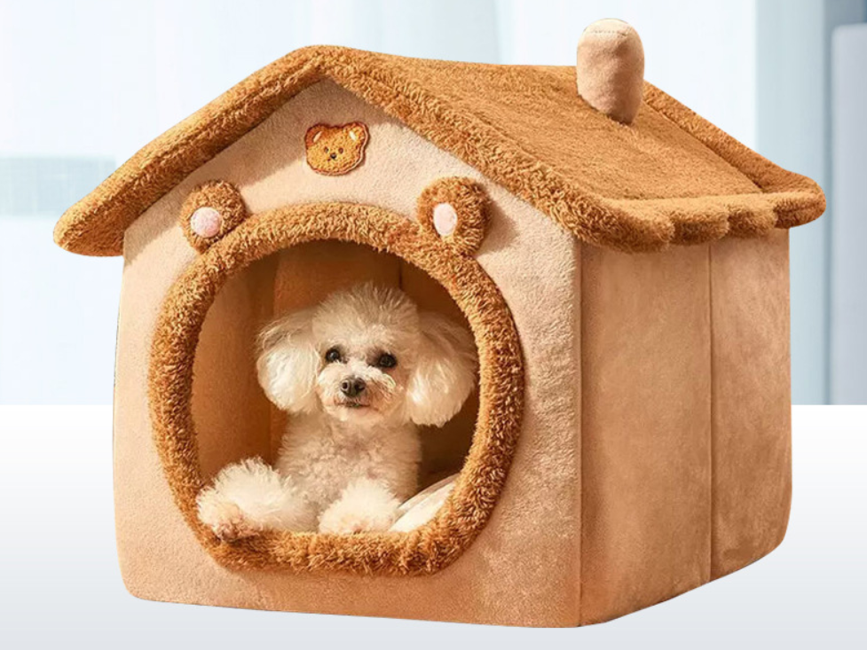Four-season universal detachable and washable semi-enclosed cat and dog bed