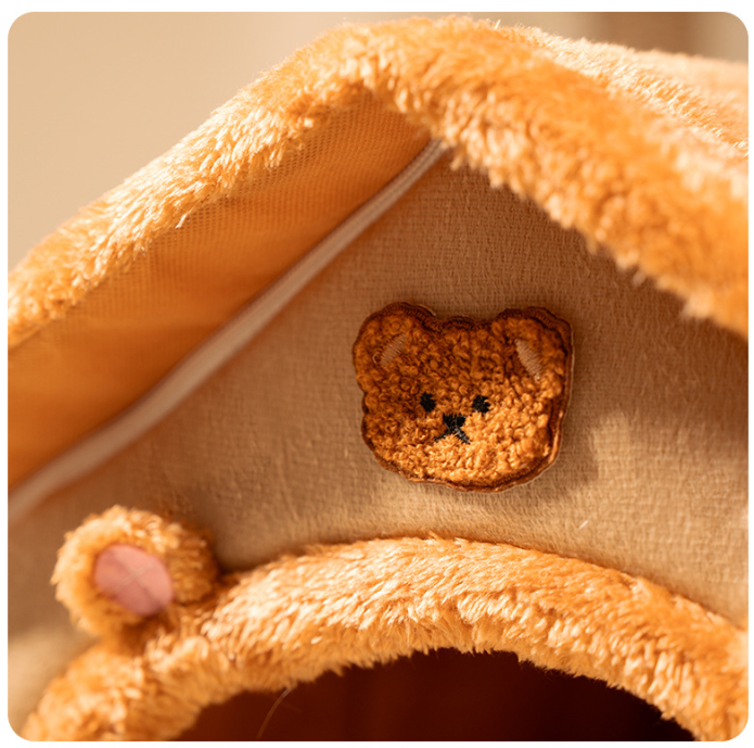 Four-season universal detachable and washable semi-enclosed cat and dog bed