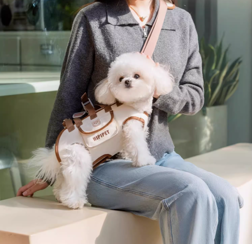🐶Outdoor portable breathable pet traction backpack hand-carry crossbody