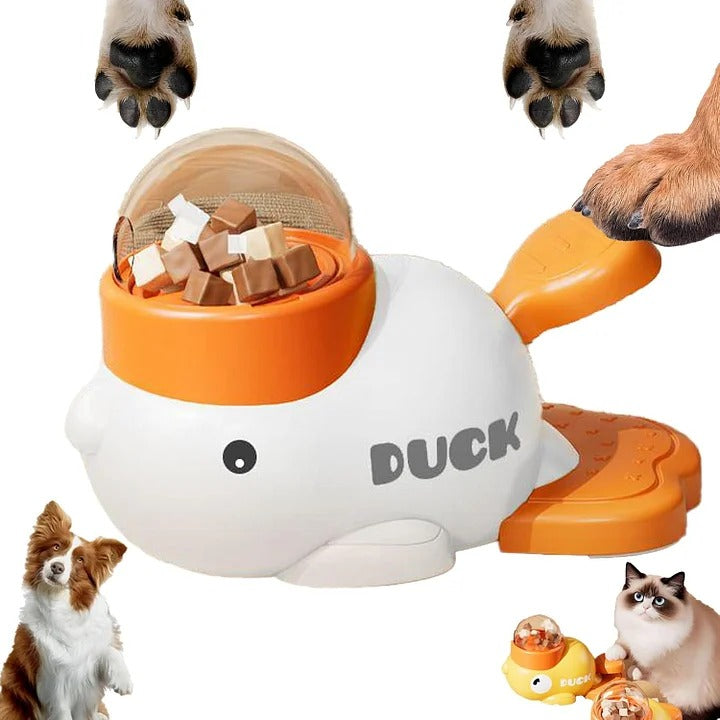 Duck snack dispenser🐾slow food anti-swallowing bowl, suitable for healthy eating and IQ training