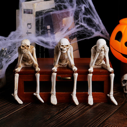 👻New Halloween Leg-Hanging Skeleton 🔥Halloween Resin Ornaments