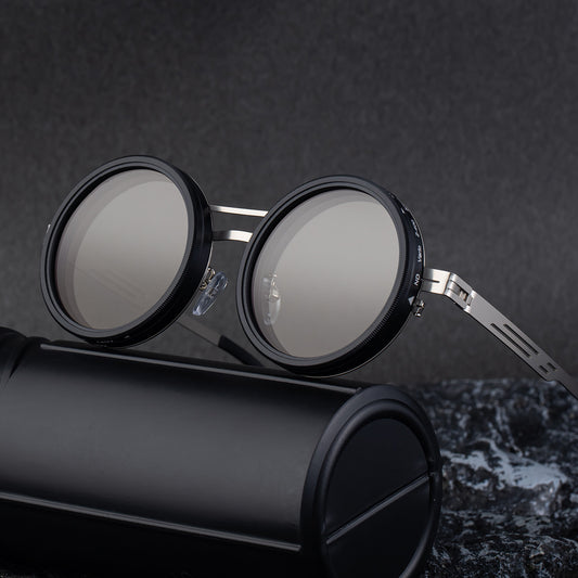 😎9-stop adjustable ND sunglasses with high-definition polarized sun protection