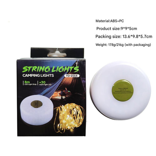 ✨ Tape measure atmosphere light · Rechargeable color string light · Camping essential
