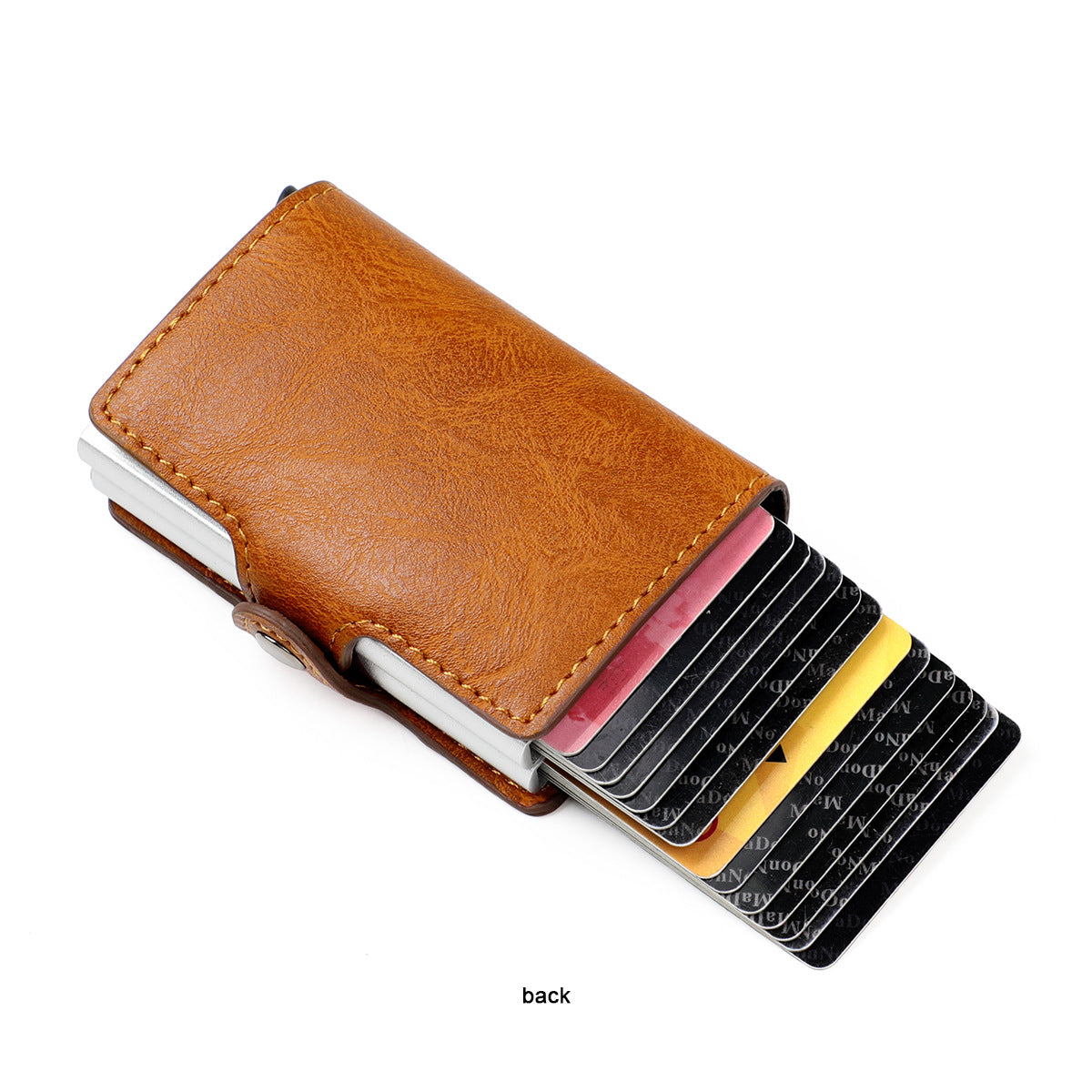 Credit Card Holder, Slim Card Case RFID Auto Pop up Travel Thin Wallets for Men
