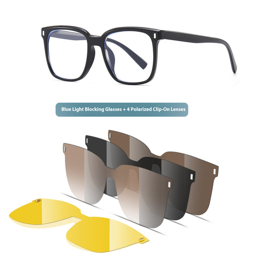 👏New Tiktok magnetic sleeve mirror😍Polarized glasses clip❤Buy one round of five