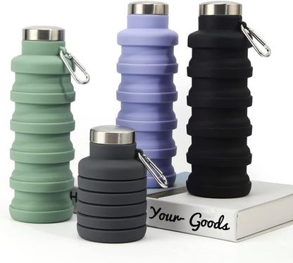 🏆Hot Sale🔥🔥Silicone foldable water bottle – Ideal for sports. travel & outdoor – Reusable & BPA-free