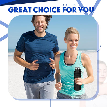 🏆Hot Sale🔥🔥Silicone foldable water bottle – Ideal for sports. travel & outdoor – Reusable & BPA-free