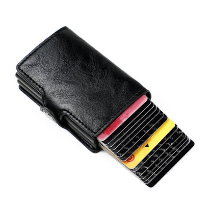 Credit Card Holder, Slim Card Case RFID Auto Pop up Travel Thin Wallets for Men