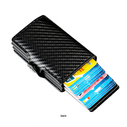 Credit Card Holder, Slim Card Case RFID Auto Pop up Travel Thin Wallets for Men