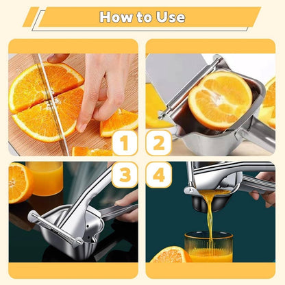 🍹Stainless steel manual juicer – durable and portable, quick juicing, easy to enjoy fresh juice