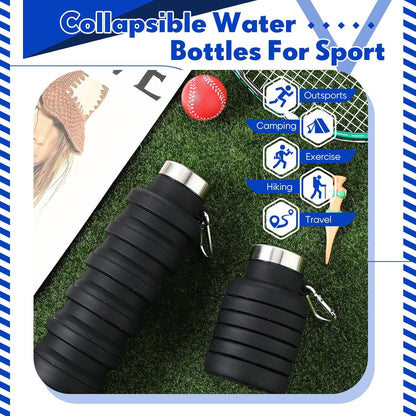 🏆Hot Sale🔥🔥Silicone foldable water bottle – Ideal for sports. travel & outdoor – Reusable & BPA-free