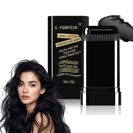Portable hair coloring comb, ideal for covering gray hair; waterproof and sweatproof; 2-in-1 instant hair coloring; suitable for both men and women.