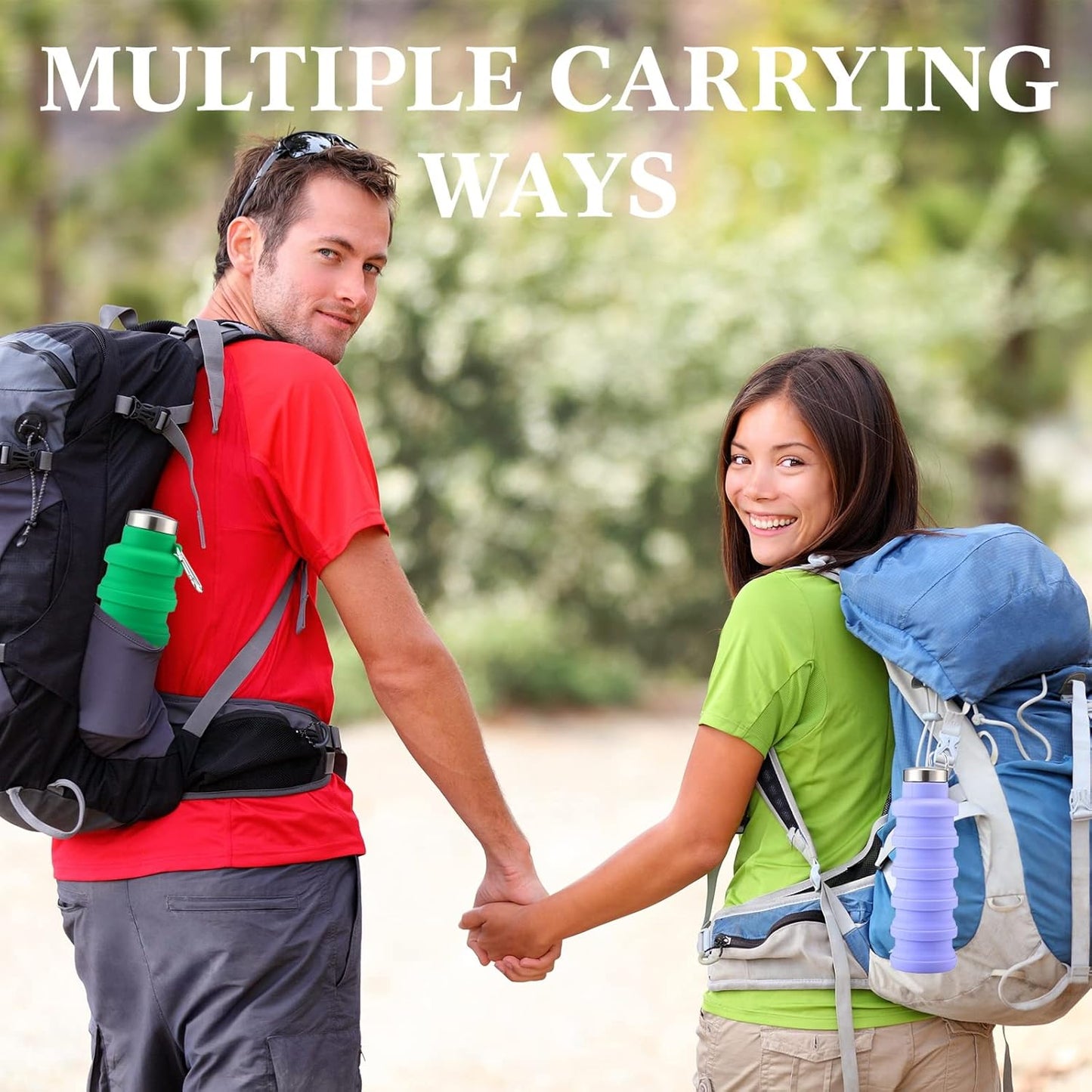 🏆Hot Sale🔥🔥Silicone foldable water bottle – Ideal for sports. travel & outdoor – Reusable & BPA-free
