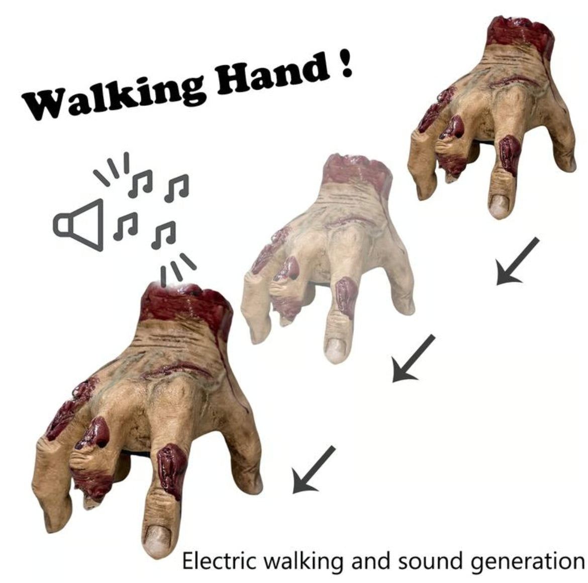 🎉Hot Sale✨Halloween Electric Voice Control Severed Hand Props👻