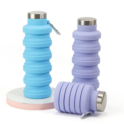 🏆Hot Sale🔥🔥Silicone foldable water bottle – Ideal for sports. travel & outdoor – Reusable & BPA-free
