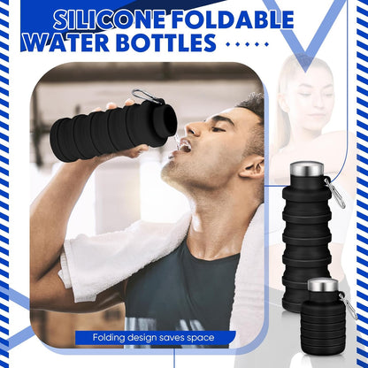 🏆Hot Sale🔥🔥Silicone foldable water bottle – Ideal for sports. travel & outdoor – Reusable & BPA-free