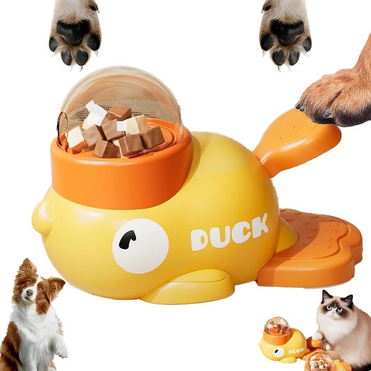 Duck snack dispenser🐾slow food anti-swallowing bowl, suitable for healthy eating and IQ training