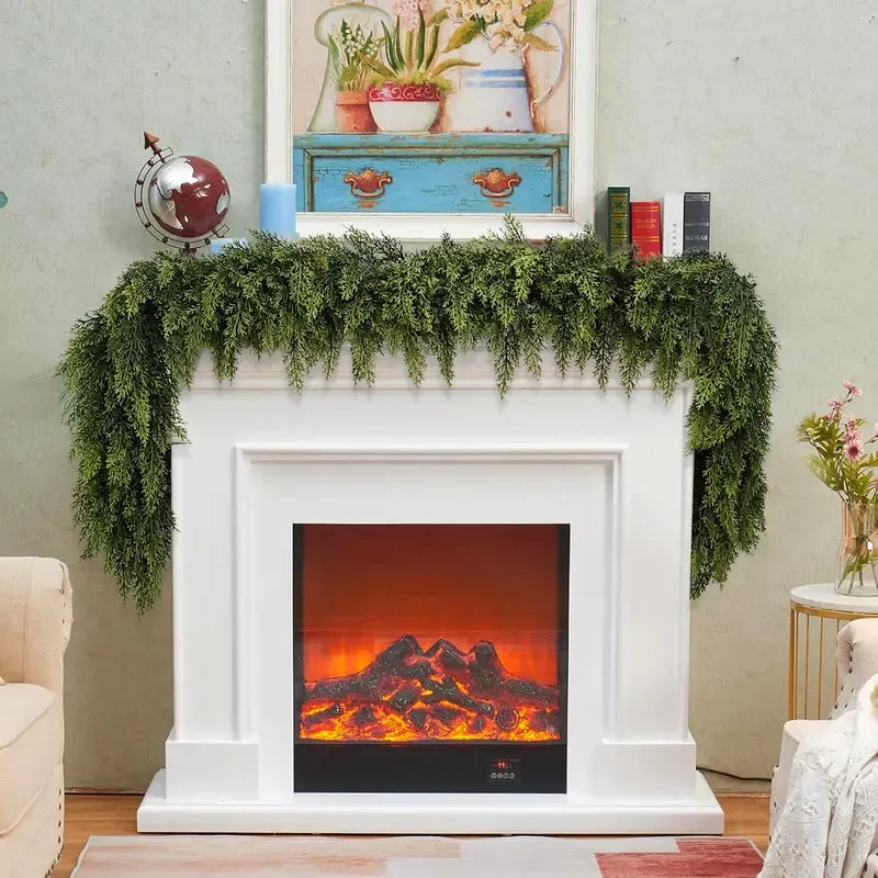 🎄Christmas Special 🔥 6-foot Artificial Cedar Wreath Set of 2 | Holiday Porch Decoration, Durable and Easy to Style
