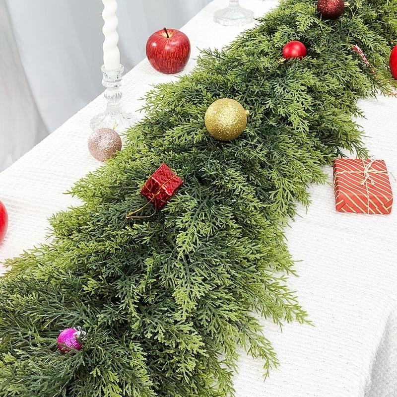 🎄Christmas Special 🔥 6-foot Artificial Cedar Wreath Set of 2 | Holiday Porch Decoration, Durable and Easy to Style