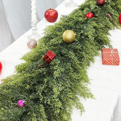 🎄Christmas Special 🔥 6-foot Artificial Cedar Wreath Set of 2 | Holiday Porch Decoration, Durable and Easy to Style