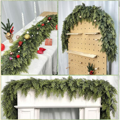 🎄Christmas Special 🔥 6-foot Artificial Cedar Wreath Set of 2 | Holiday Porch Decoration, Durable and Easy to Style